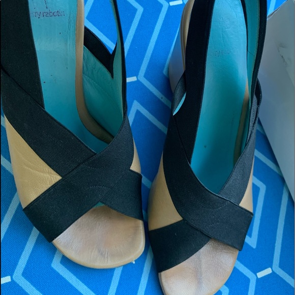 Thierry Rabotin Capretti Peep Toe wedge 7.5 (37.5) - Picture 9 of 9